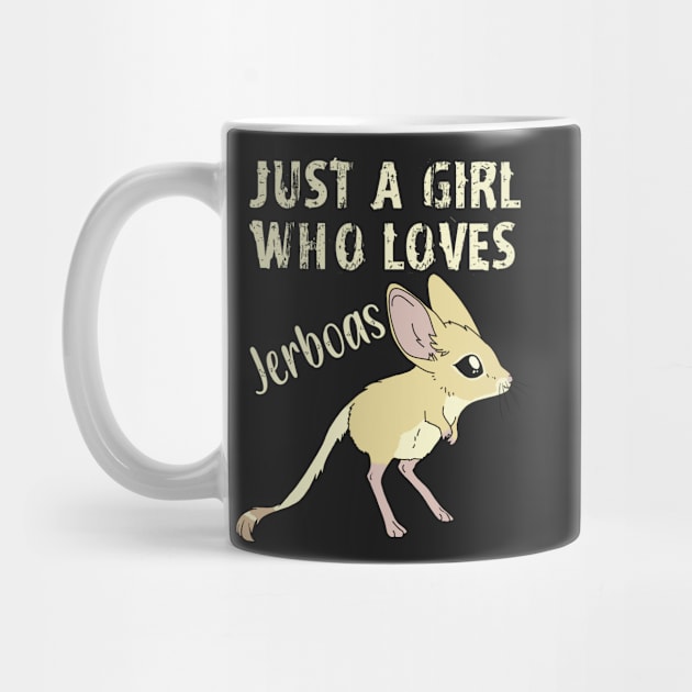 Just a Girl Who Loves Jerboas - Yellow text by DesignsBySaxton